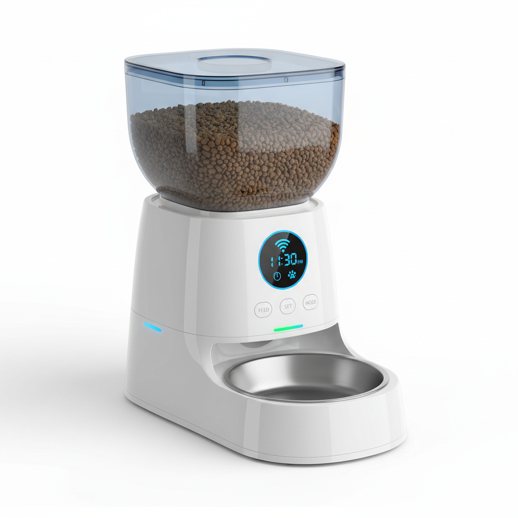 Comedero automático inteligente con WiFi para mascotas